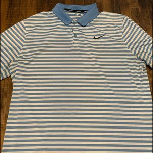 Nike Striped Dri-Fit Golf Polo - Large
